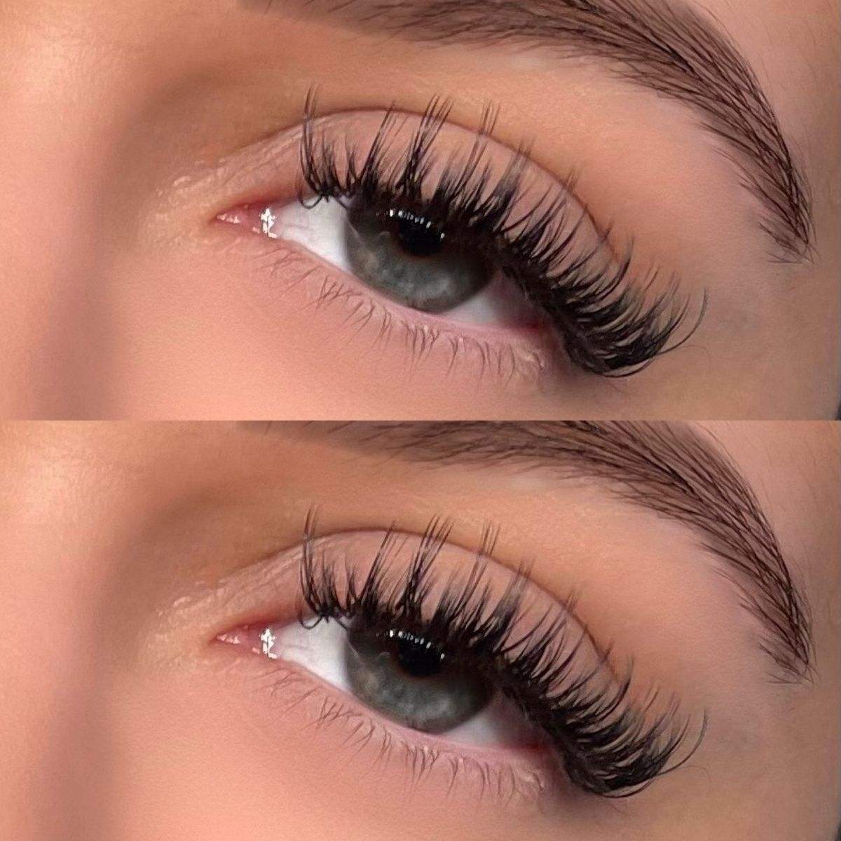 Wispy set on a gray-blue eye