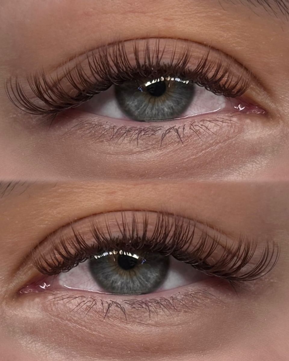 Soft natural set on a blue eye